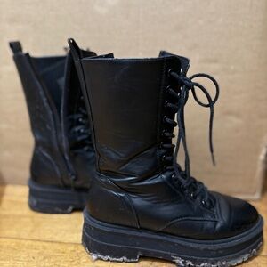 Primark Black Platform Ankle Boots